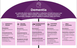infographic breaking down the different kinds of dementia
